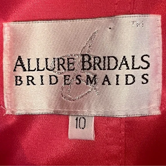 Allure Bridal Red Orange Maxi Dress NWT Size 10 - Picture 8 of 12